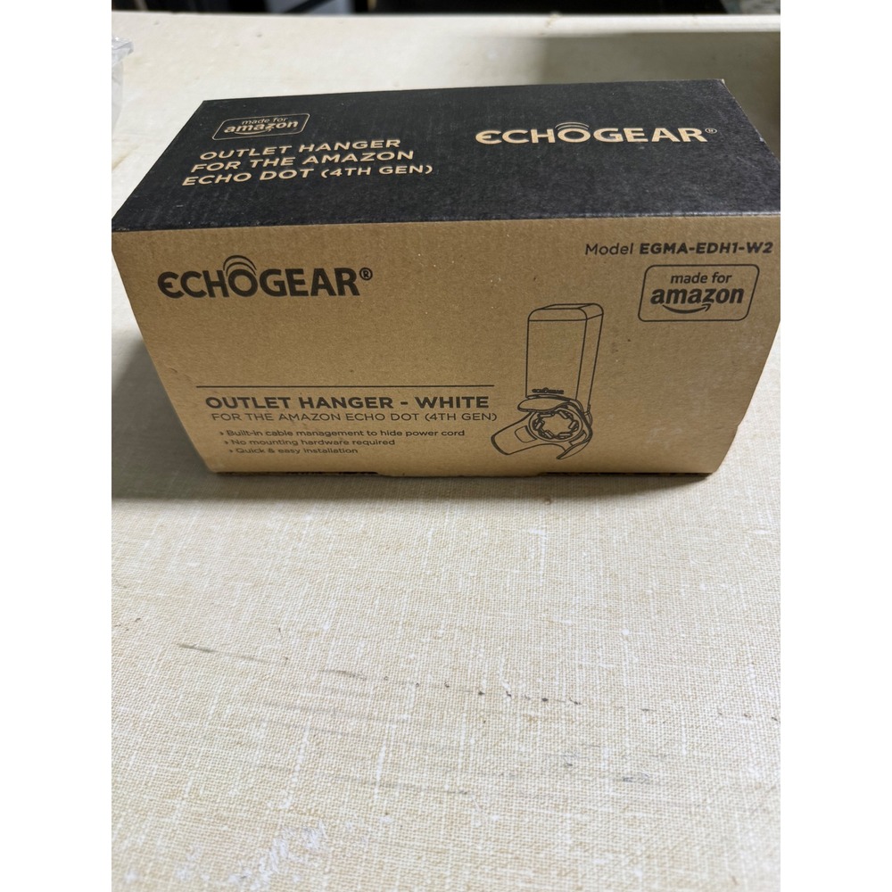 ECHOGEAR Outlet Hanger White for Amazon Echo Dot 4th Gen EGMA-EDH1-W2 Wall Mount